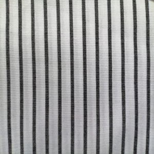 LIGHT COTTON WOVEN BLACK WHITE STRIPE PENCIL STRIPE 17945 300x300
