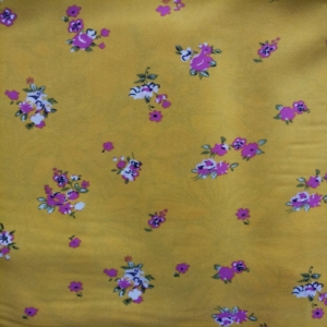 LIGHT POLY WOVEN AMBER FLORAL 100D G 17519