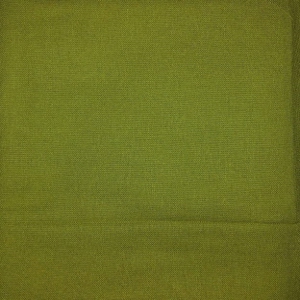 A solid bright moss green colour on a surface with natural slubs and irregular threads, very characteristic of linen.